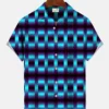 Geometric Fluorescent 3D Men's Buttons Buttons Casual Hawaiian Shirt HWBN2765092 - Beltina