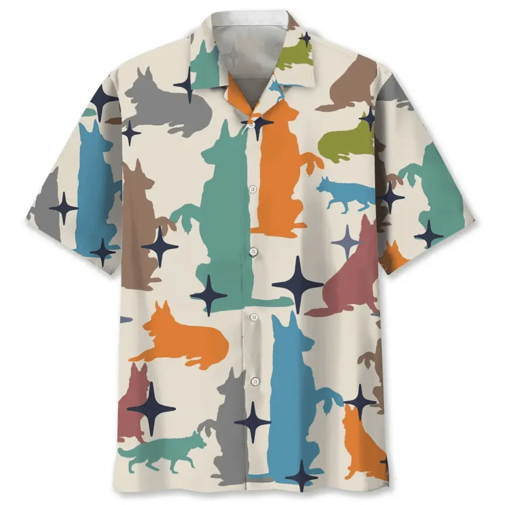 German Shepherd Colorful Hawaiian Shirt HWBN2762360 - Beltina