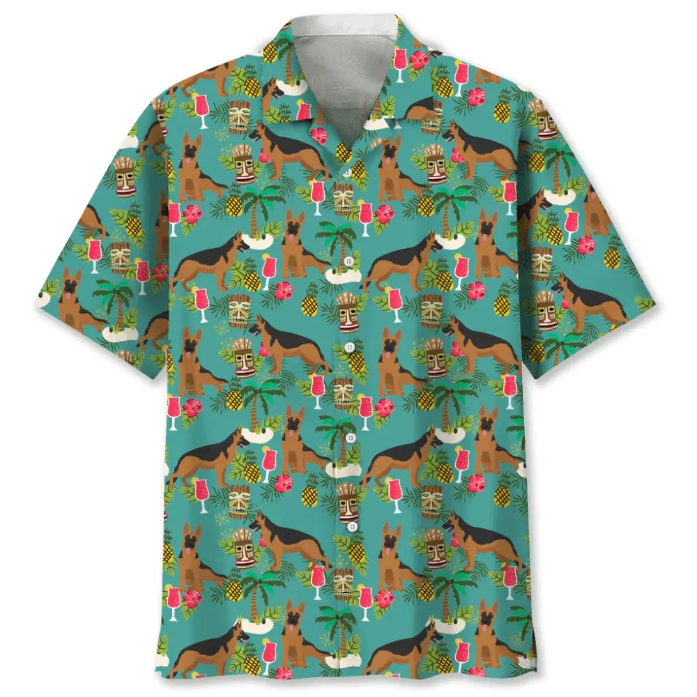 German Shepherd Hawaiian Beach Hawaiian Shirt HWBN2762142 - Beltina