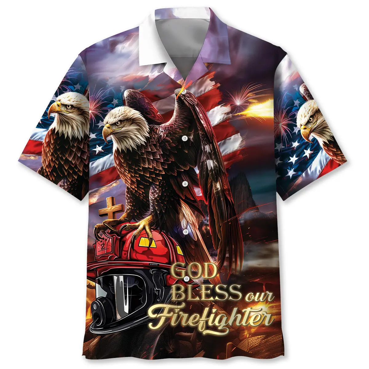 god-bless-our-firefighter-hawaiian-shirt