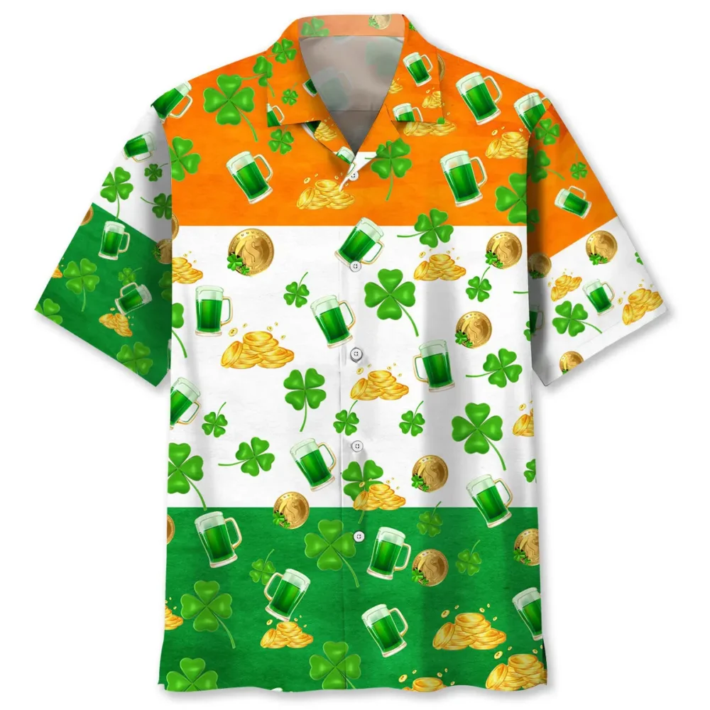 Gold Beer Irish St.Patrick Day Hawaiian Shirt HWBN2762031 - Beltina