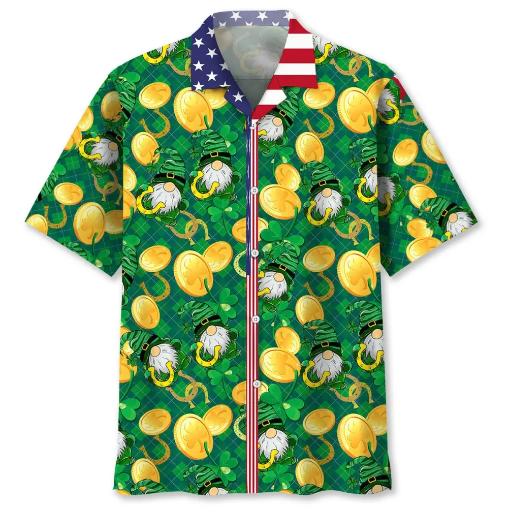 Gold Lucky Irish St.Patrick Day Hawaiian Shirt HWBN2762032 - Beltina