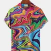 Gradient Color Art Psychedelic Line Men's Hawaii Aloha Hawaiian Shirt HWBN2765170 - Beltina