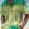 Gradient Geometric Dot Men's Button Button Casual Hawaiian Shirt HWBN2765214 - Beltina