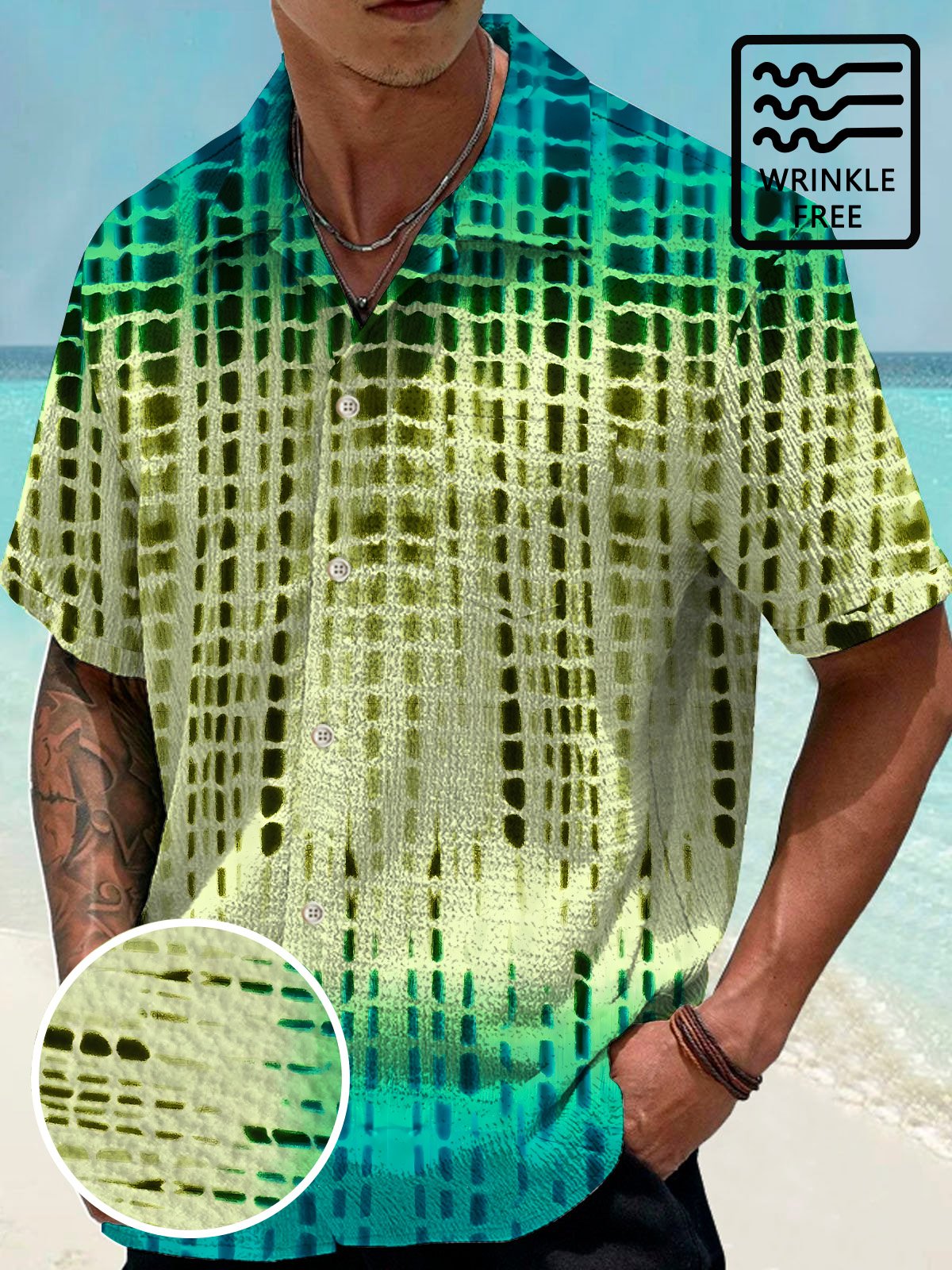 gradient-geometric-dot-mens-button-button-casual-hawaiian-shirt