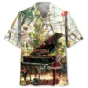 Grand Piano In Garden Hawaiian Shirt HWBN2764506 - Beltina