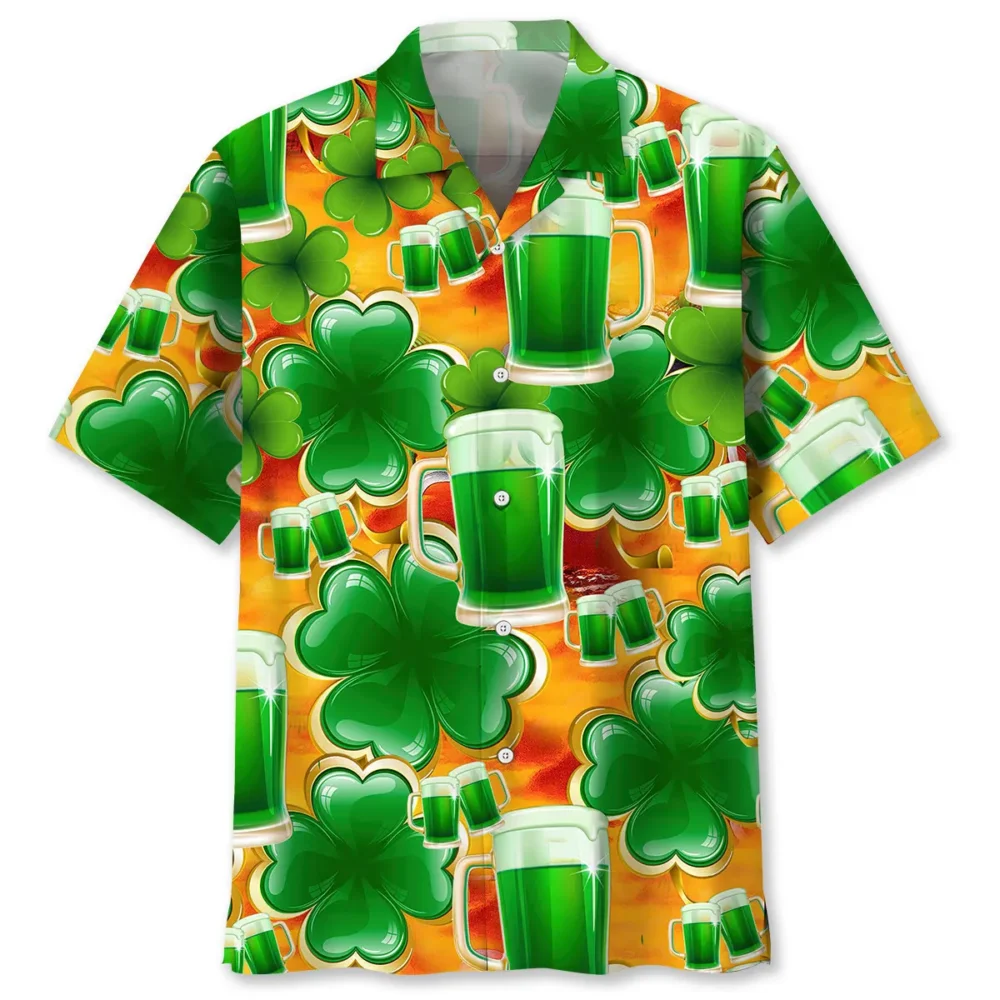 Green Beer Irish St.Patrick Day Hawaiian Shirt HWBN2762033 - Beltina