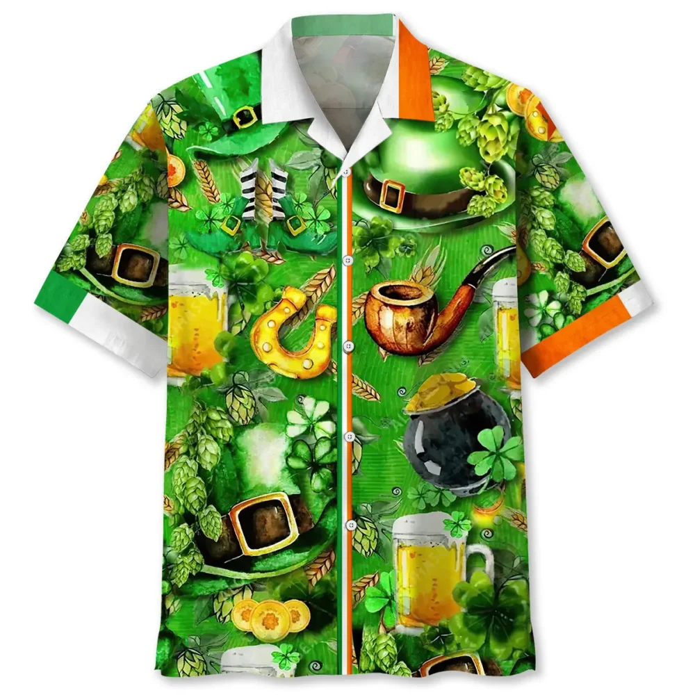 Green Lucky Irish St.Patrick Day Hawaiian Shirt HWBN2762035 - Beltina
