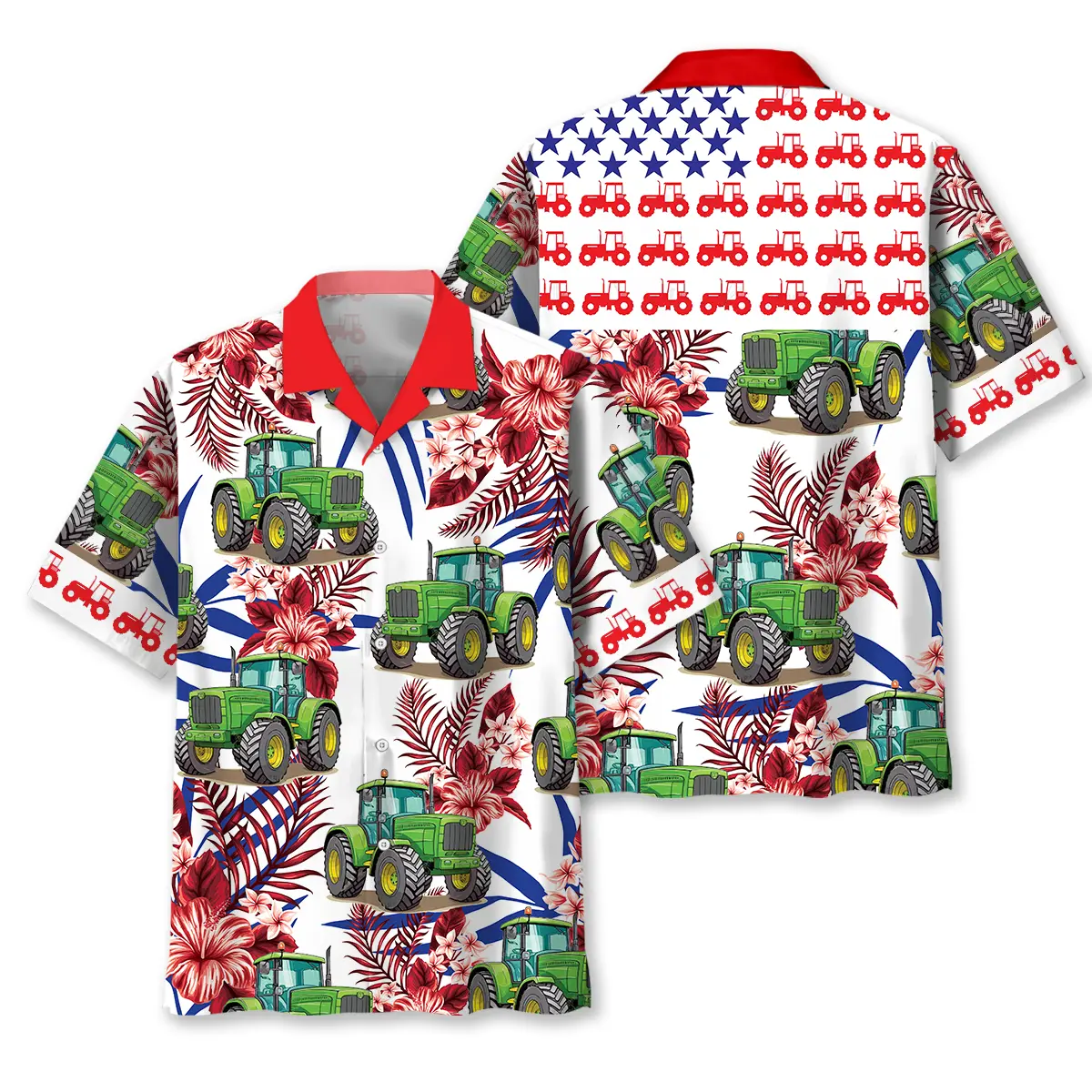 green-tractor-proud-hawaiian-shirt