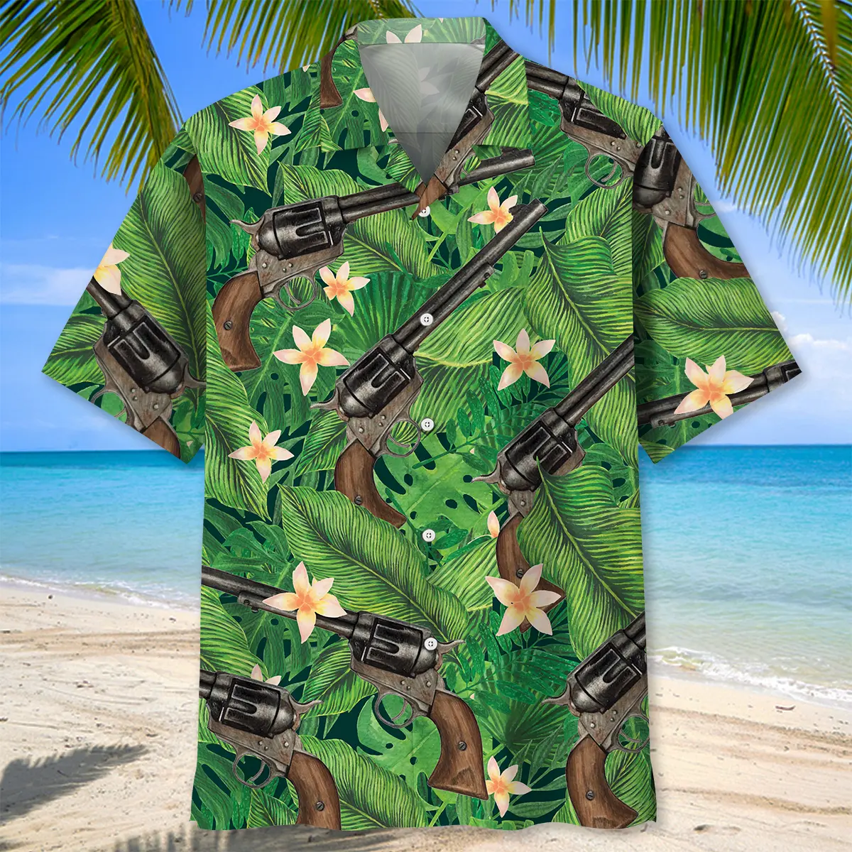 green-tropical-vintage-guns-hawaiian-shirt-1