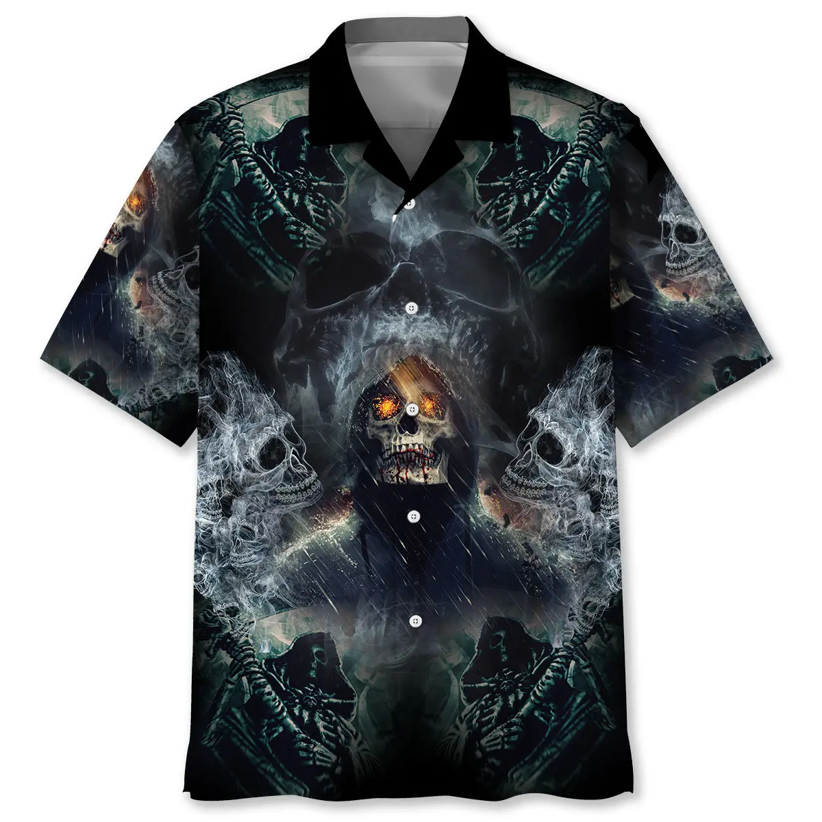 grim-reaper-skull-hawaiian-shirt