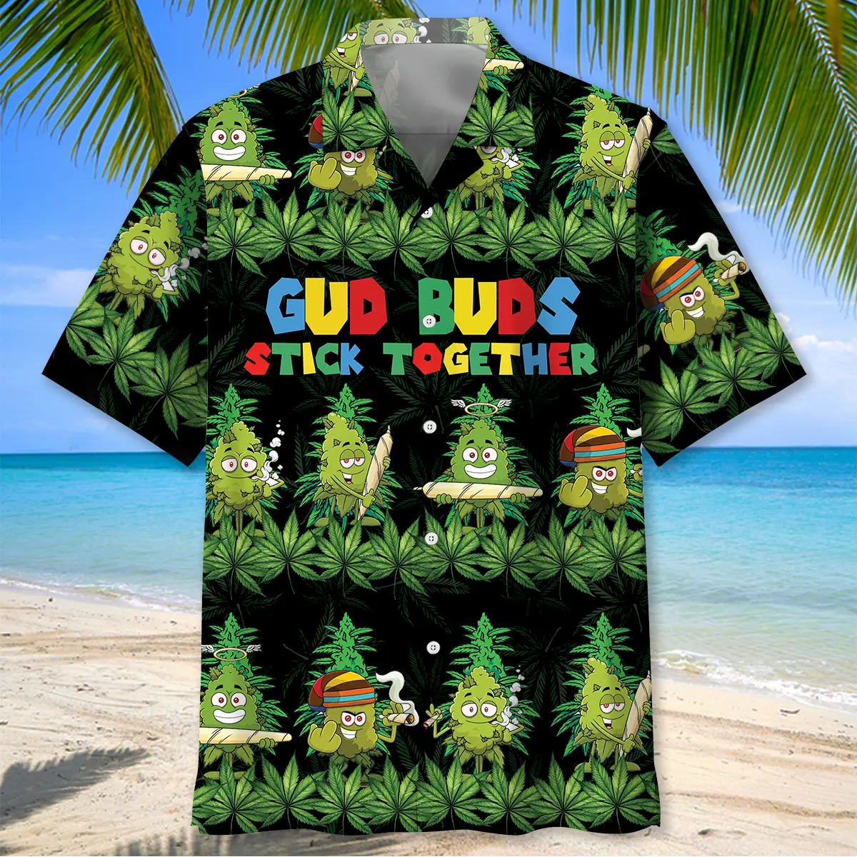gud-buds-stick-together-hawaiian-shirt-1