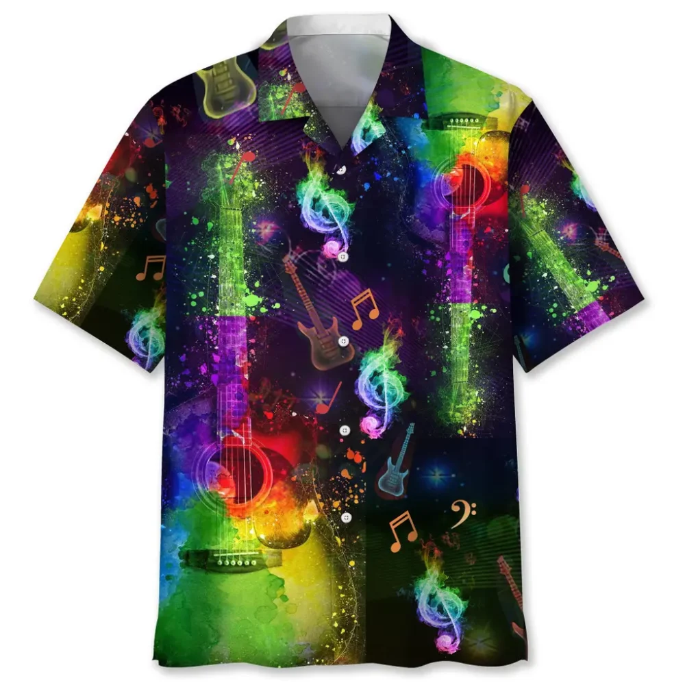 Guitar Color Hawaiian Shirt HWBN2762471 - Beltina
