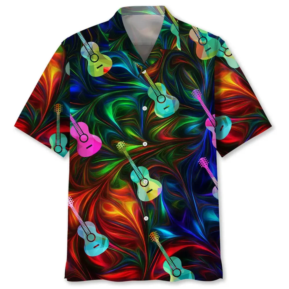 Guitar Color Hawaiian Shirt HWBN2762470 - Beltina