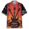 Guitar Crossed Skull Rock n Roll Hawaiian Shirt HWBN2764778 - Beltina