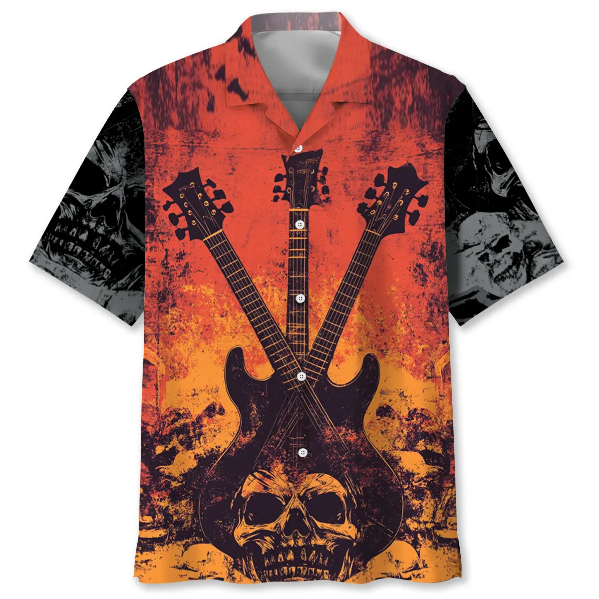 guitar-crossed-skull-rock-n-roll-hawaiian-shirt