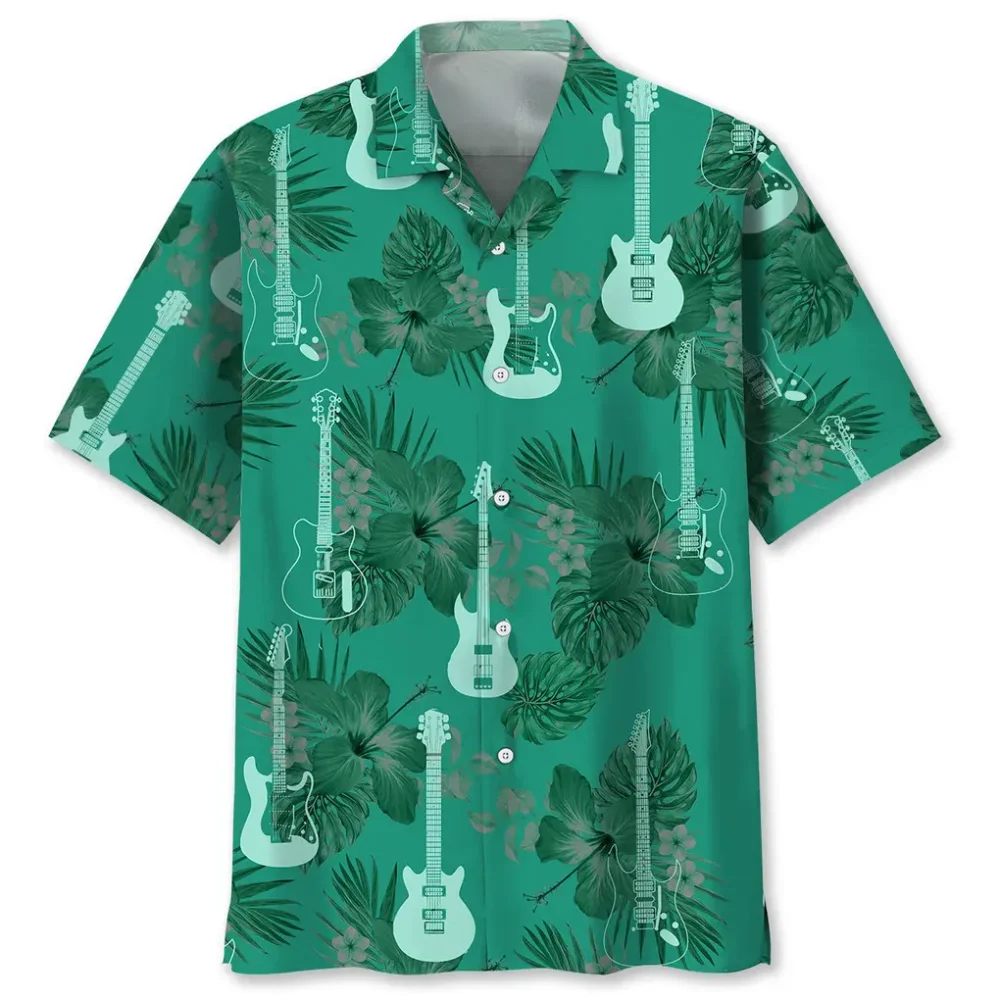 Guitar Kelly Green Hawaiian Shirt HWBN2762478 - Beltina