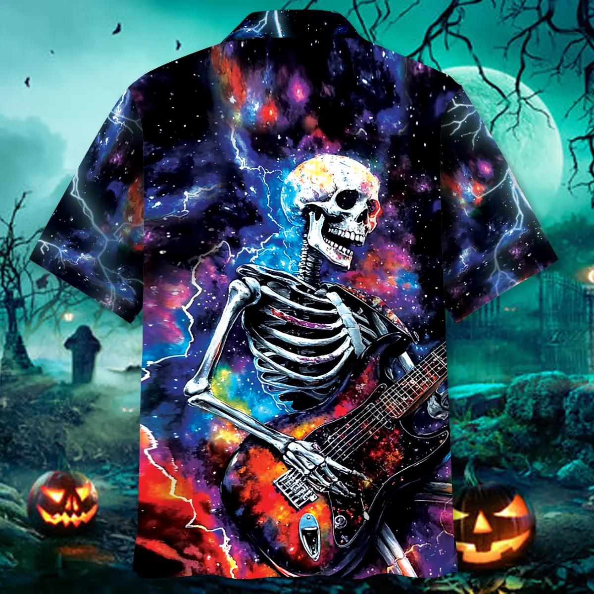 guitar-skull-lightning-hawaiian-shirt-3
