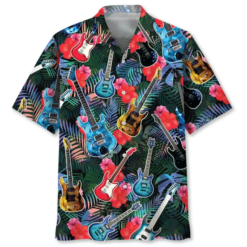 Guitar Tropical Hawaiian Shirt HWBN2762782 - Beltina