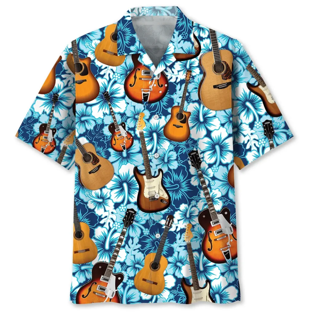 Guitar Tropical Hawaiian Shirt HWBN2762699 - Beltina