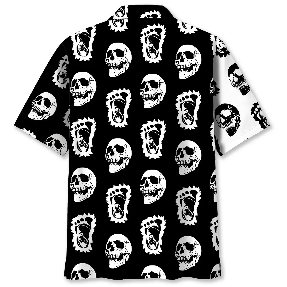 halloween-bigfoot-silhouette-skull-hawaiian-shirt-2