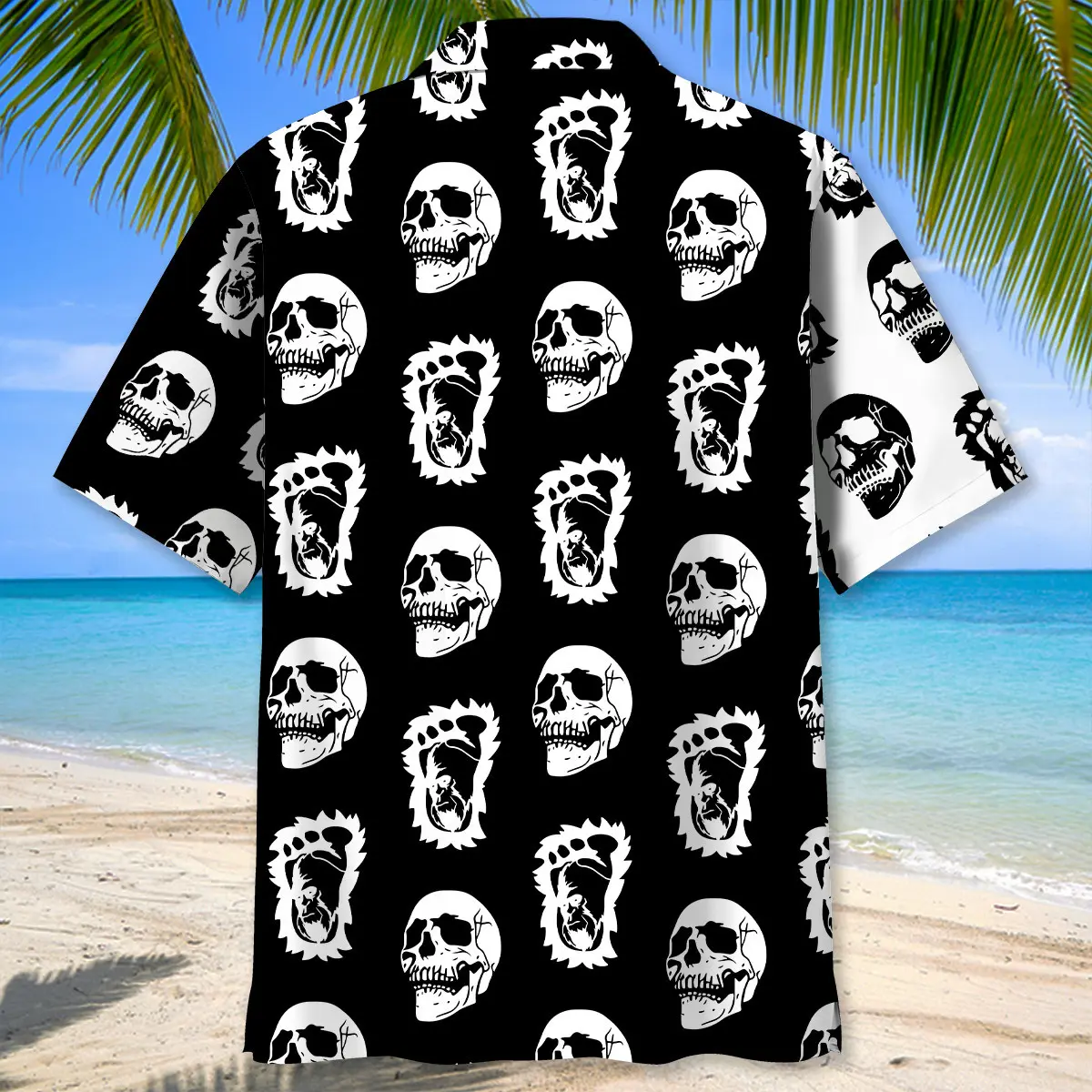 halloween-bigfoot-silhouette-skull-hawaiian-shirt-3