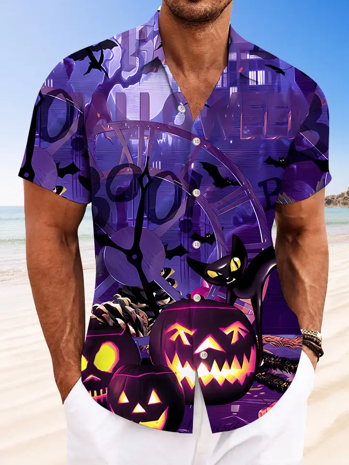 halloween-pumpkin-mens-button-down-casual-hawaiian-shirt-1