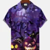 Halloween Pumpkin Mens Button Down Casual Hawaiian Shirt HWBN2765090 - Beltina