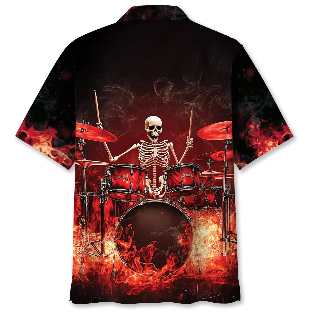halloween-racing-drum-set-on-fire-hawaiian-shirt-2