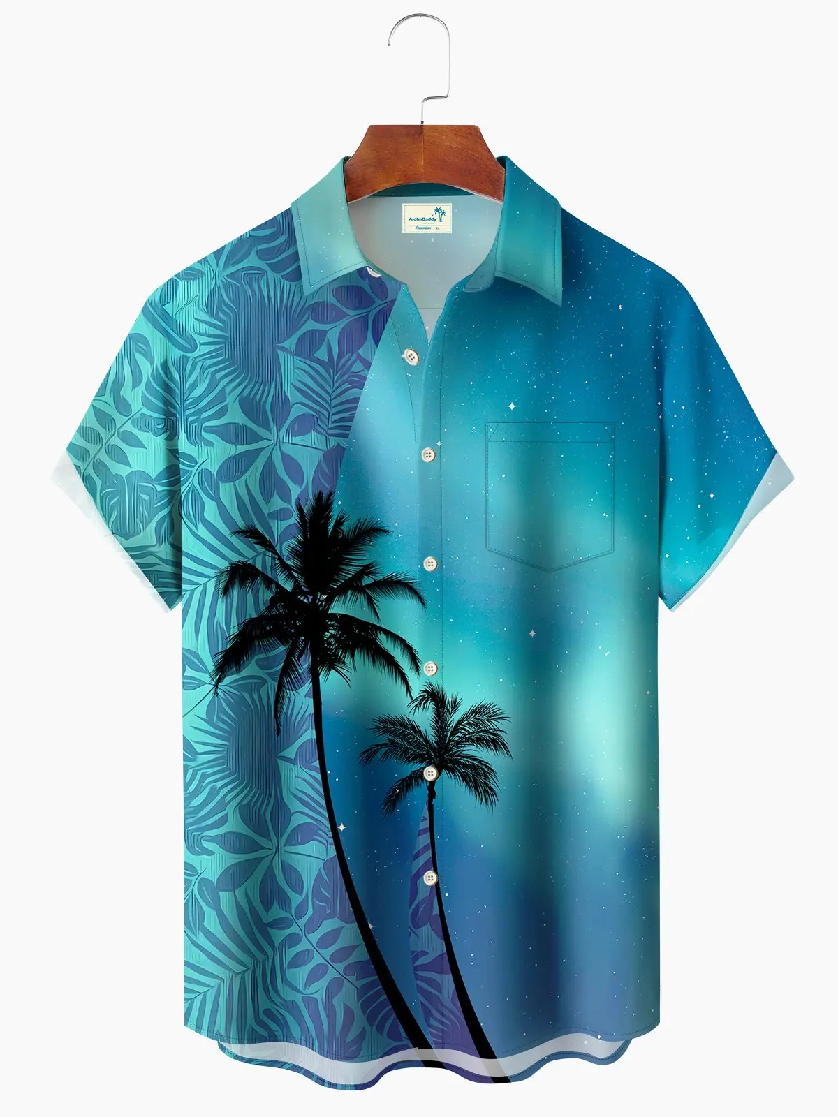 hawaii-beach-tropical-plant-leaves-flower-aurora-ombre-palm-tree-aloha-hawaiian-shirt