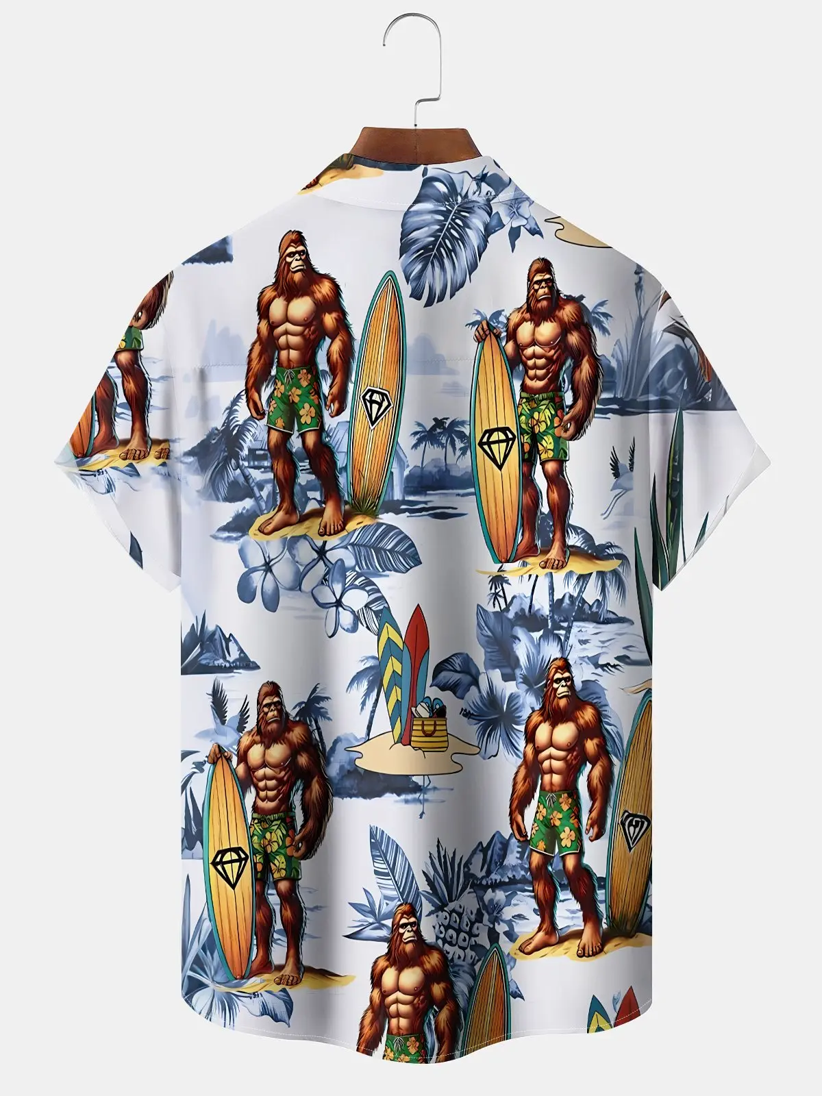 hawaii-bigfoot-print-art-buttons-stretch-large-size-mens-hawaiian-shirt-2