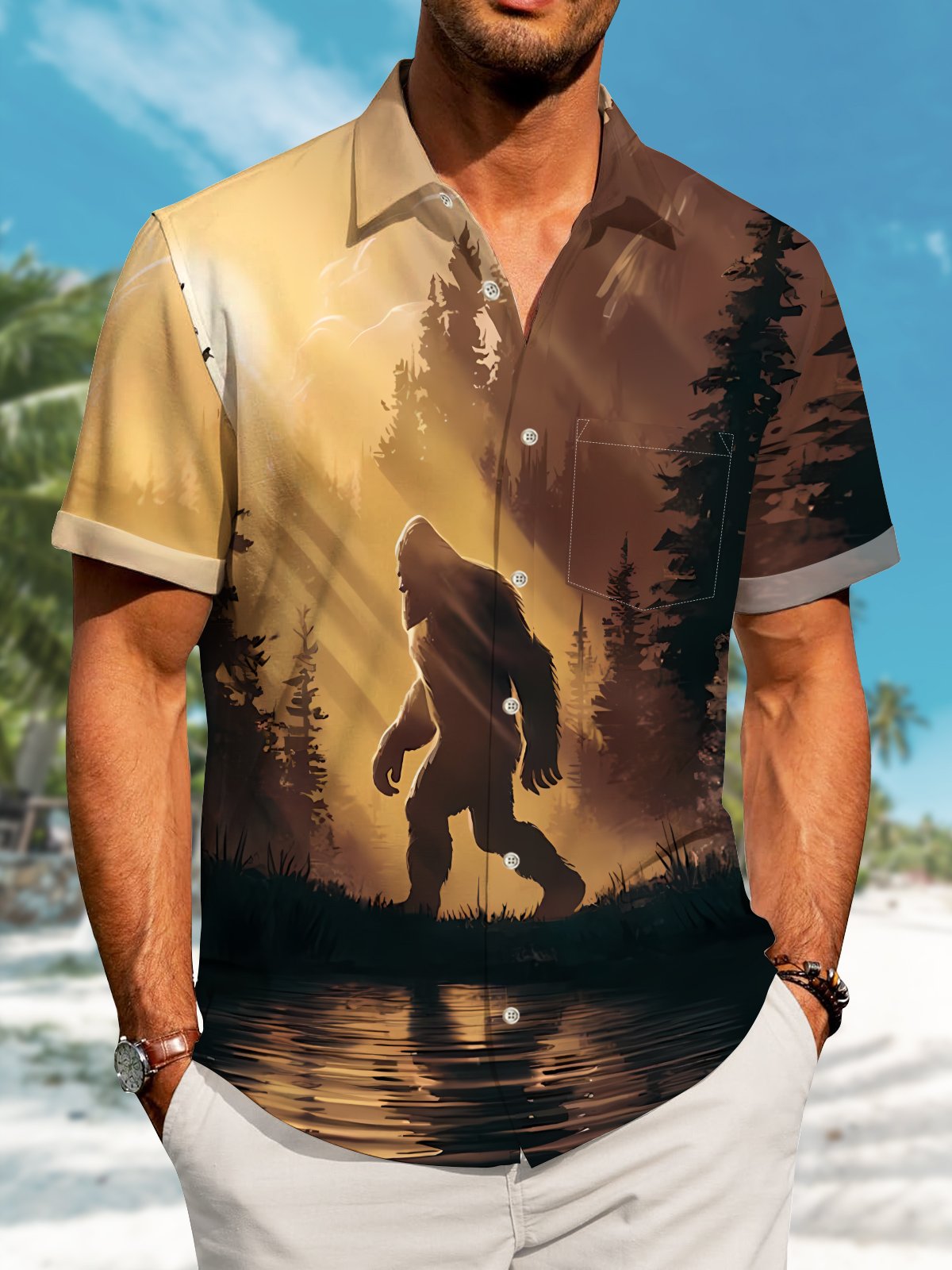 hawaii-resort-style-bigfoot-print-art-button-stretch-large-size-mens-hawaiian-shirt-1