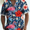Hawaiian Aloha Flamingo Tropical Floral Beach Vacation Hawaiian Shirt HWBN2765074 - Beltina