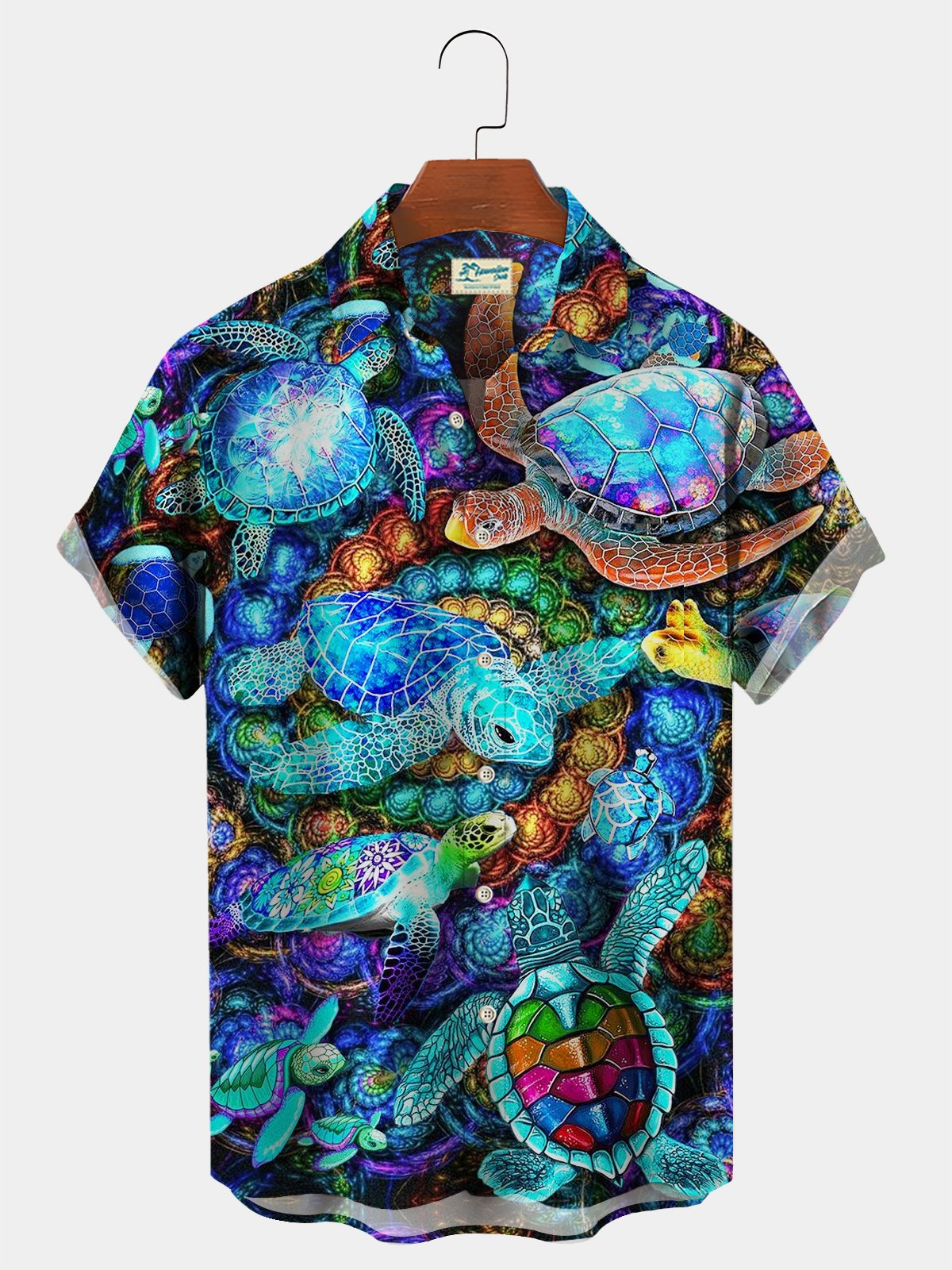 hawaiian-marine-life-turtle-print-chest-bag-hawaiian-shirt-plus-hawaiian-holiday-hawaiian-shirt