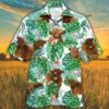 Highland Cattle Lovers Tropical Plant Trendy Hawaiian Shirt Cow Trendy Hawaiian Shirt Trendy Hawaiian Shirts For Men Women HWBN2765022 - Beltina