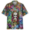 Hippie Alien Mushroom Hawaiian Shirt HWBN2763924 - Beltina