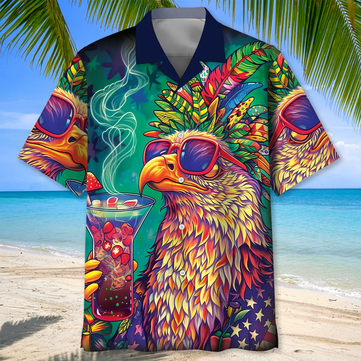 hippie-bald-eagle-funny-art-hawaiian-shirt-1