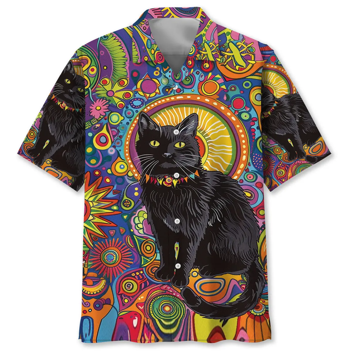 hippie-black-cat-hawaiian-shirt