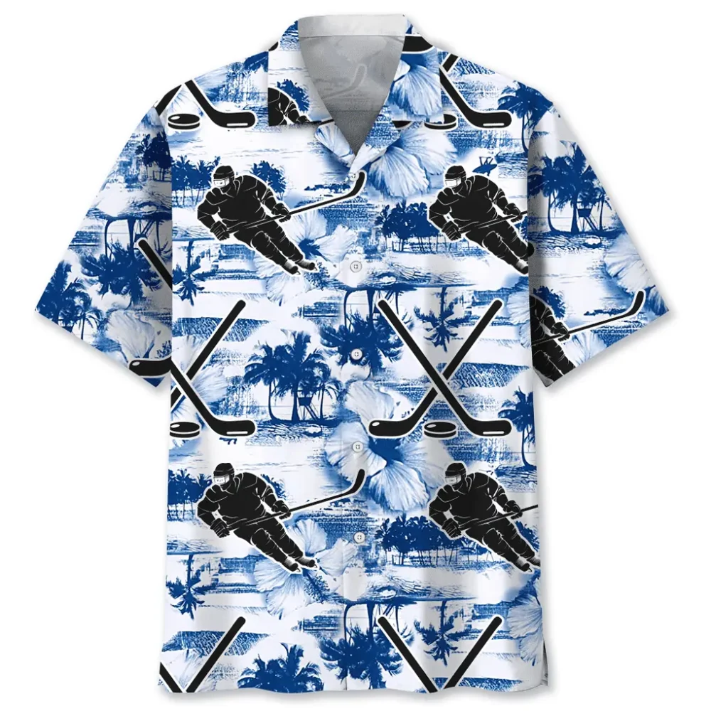 Hockey Blue Nature Hawaiian Shirt HWBN2762275 - Beltina