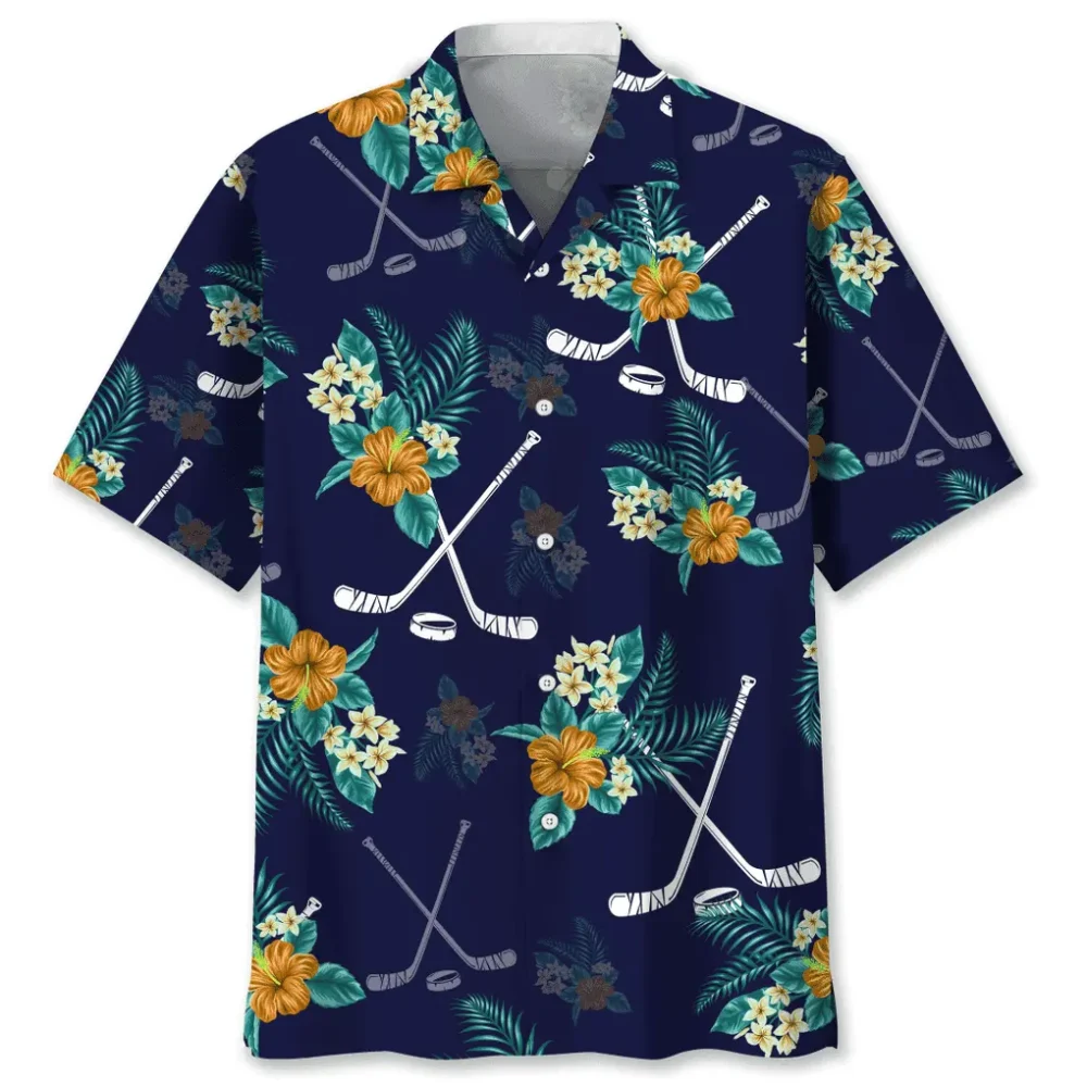 Hockey Hawaiian Tropical Hawaiian Shirt HWBN2762281 - Beltina