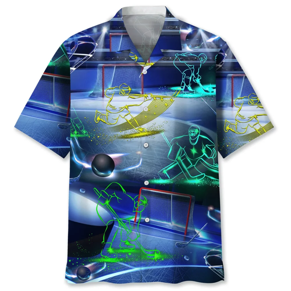 Hockey Neon Hawaiian Shirt HWBN2762285 - Beltina
