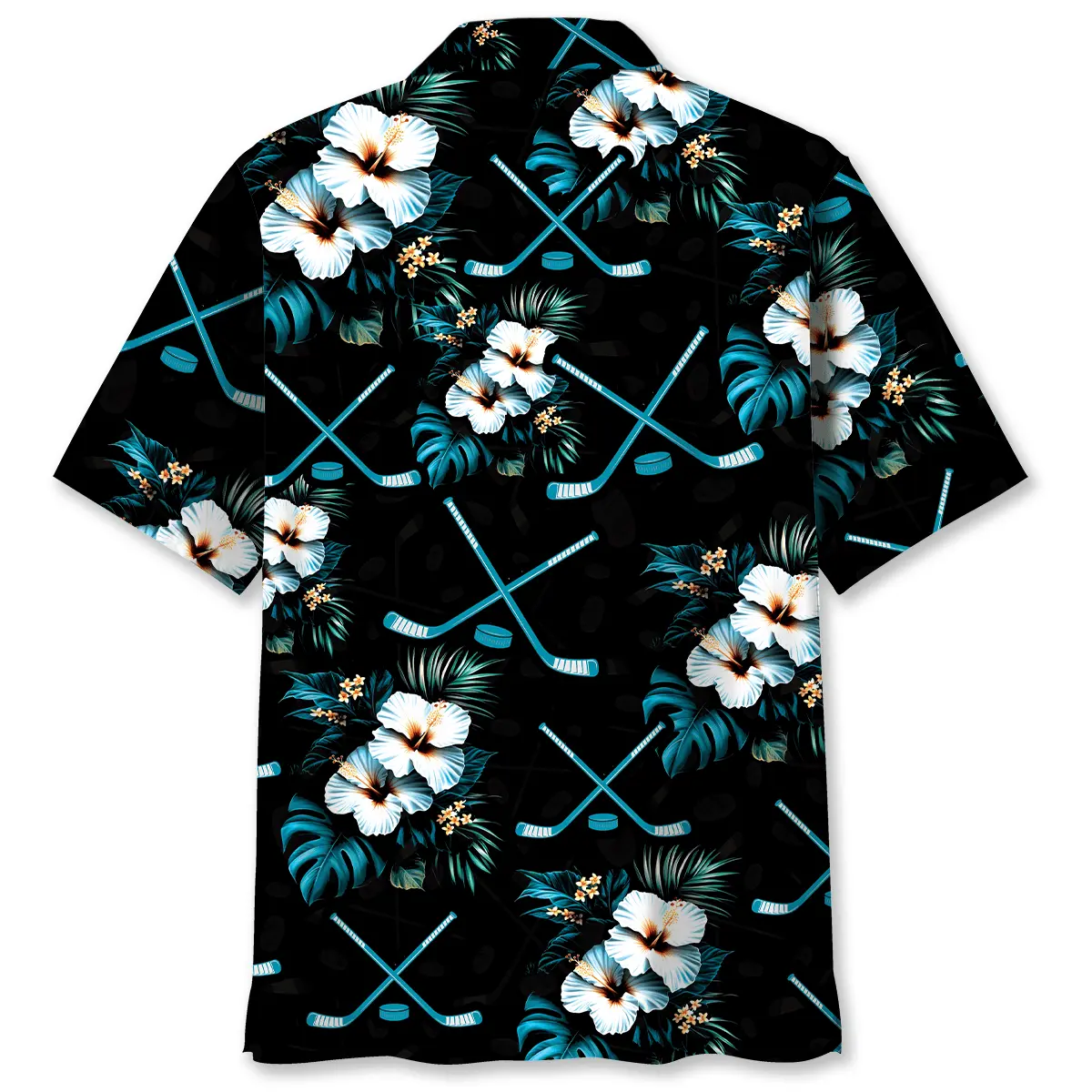 hockey-tropical-blue-hawaiian-shirt-1
