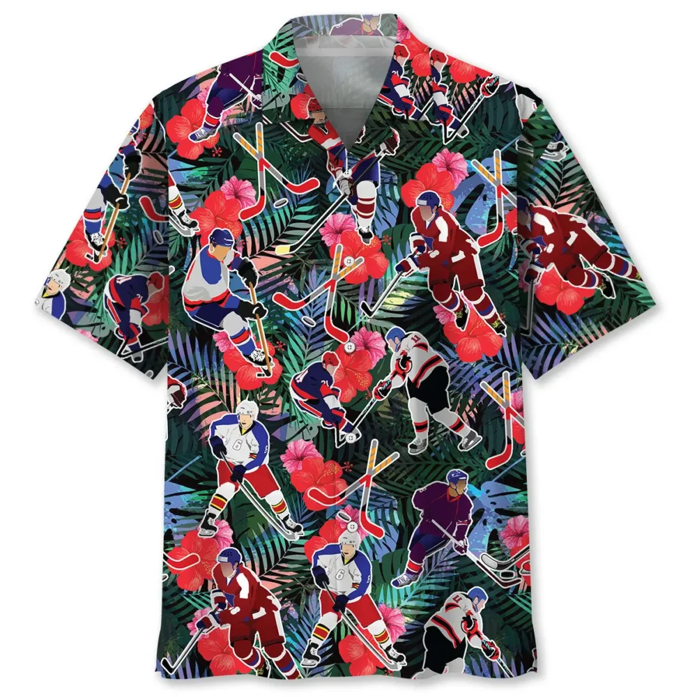 Hockey Tropical Hawaiian Shirt HWBN2762794 - Beltina