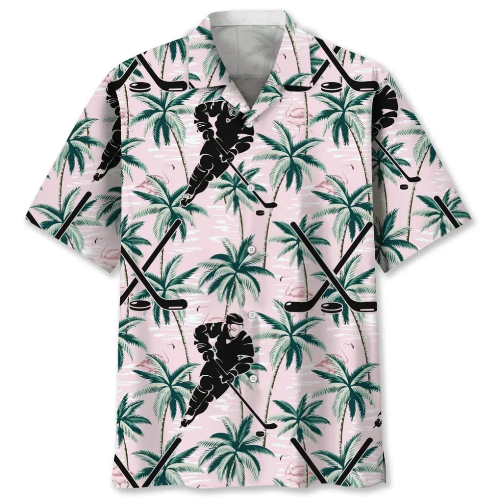 Hockey Tropical Pink Hawaiian Shirt HWBN2762290 - Beltina