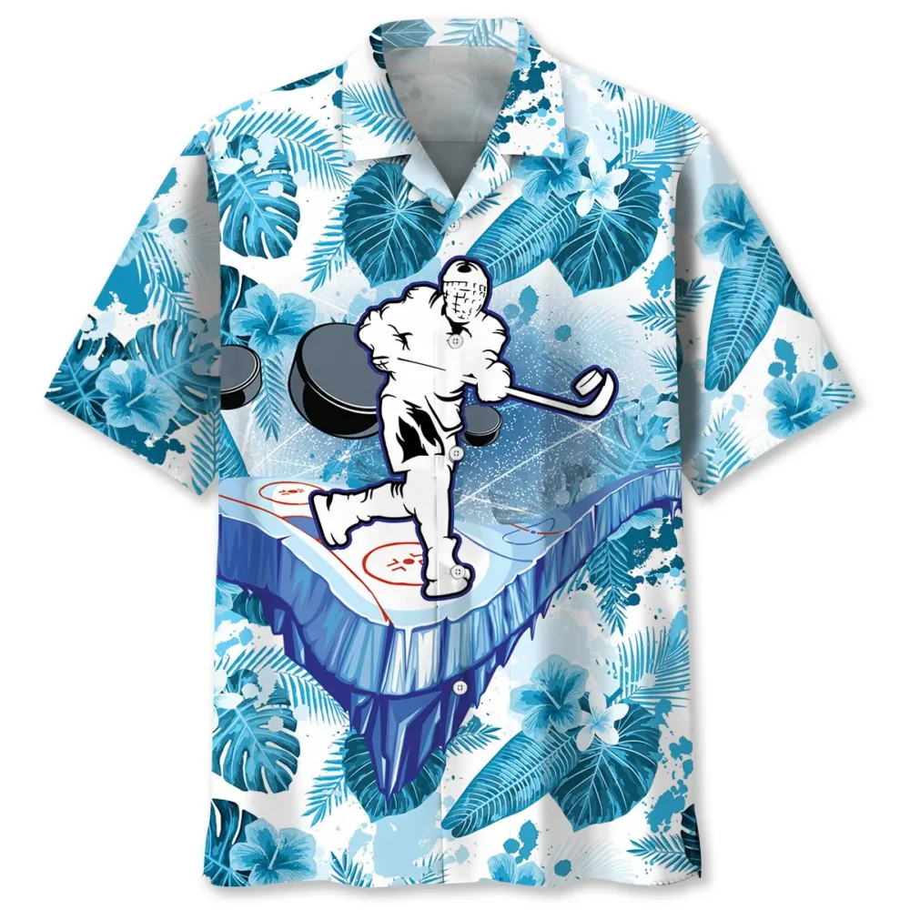 Hockey White Hawaiian Shirt HWBN2762759 - Beltina