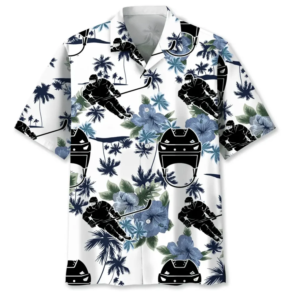 Hockey White Nature Hawaiian Shirt HWBN2762292 - Beltina