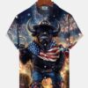 Holiday American Flag Bison Independence Day Fireworks Hawaiian Shirt HWBN2765149 - Beltina