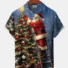 Holiday Christmas 3D Christmas Tree Santa Claus Vintage Hawaiian Shirt HWBN2765104 - Beltina