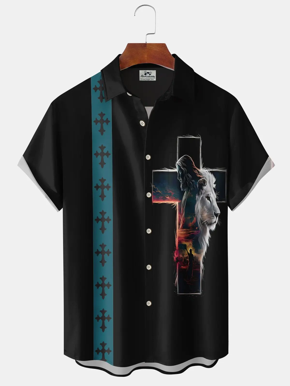 holiday-collection-easter-cross-lion-jesus-button-cardigan-stretch-large-size-polyester-hawaiian-shirt