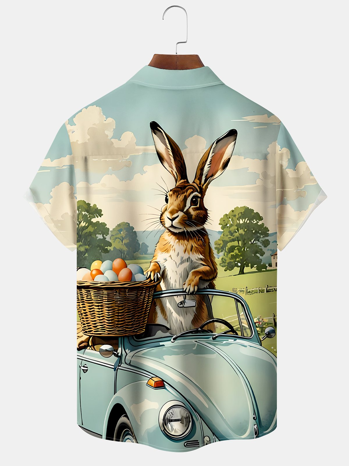 holiday-vintage-biker-easter-egg-bunny-hawaiian-shirt-1